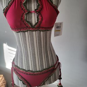 Becca 2 piece crochet trim hipster bikini